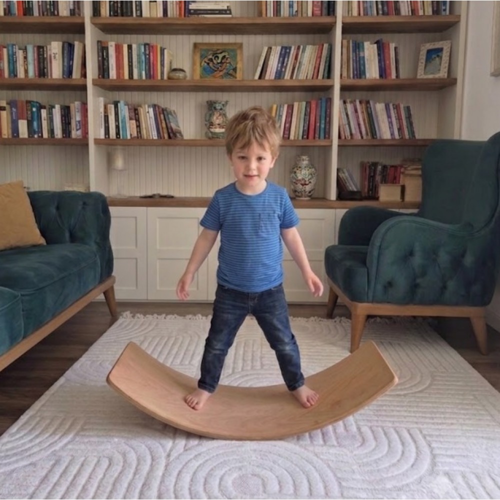 Montessori Denge Tahtası Ahşap Kayın Denge Oyunu